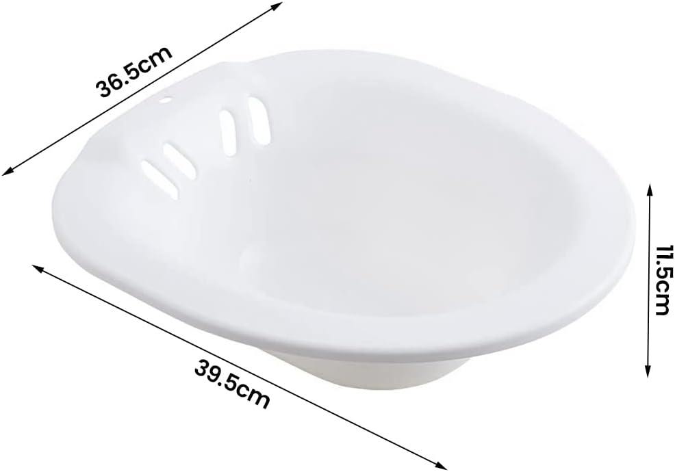 Tragbares Sitzbad für Toiletten, 2,2 Liter, Weiss