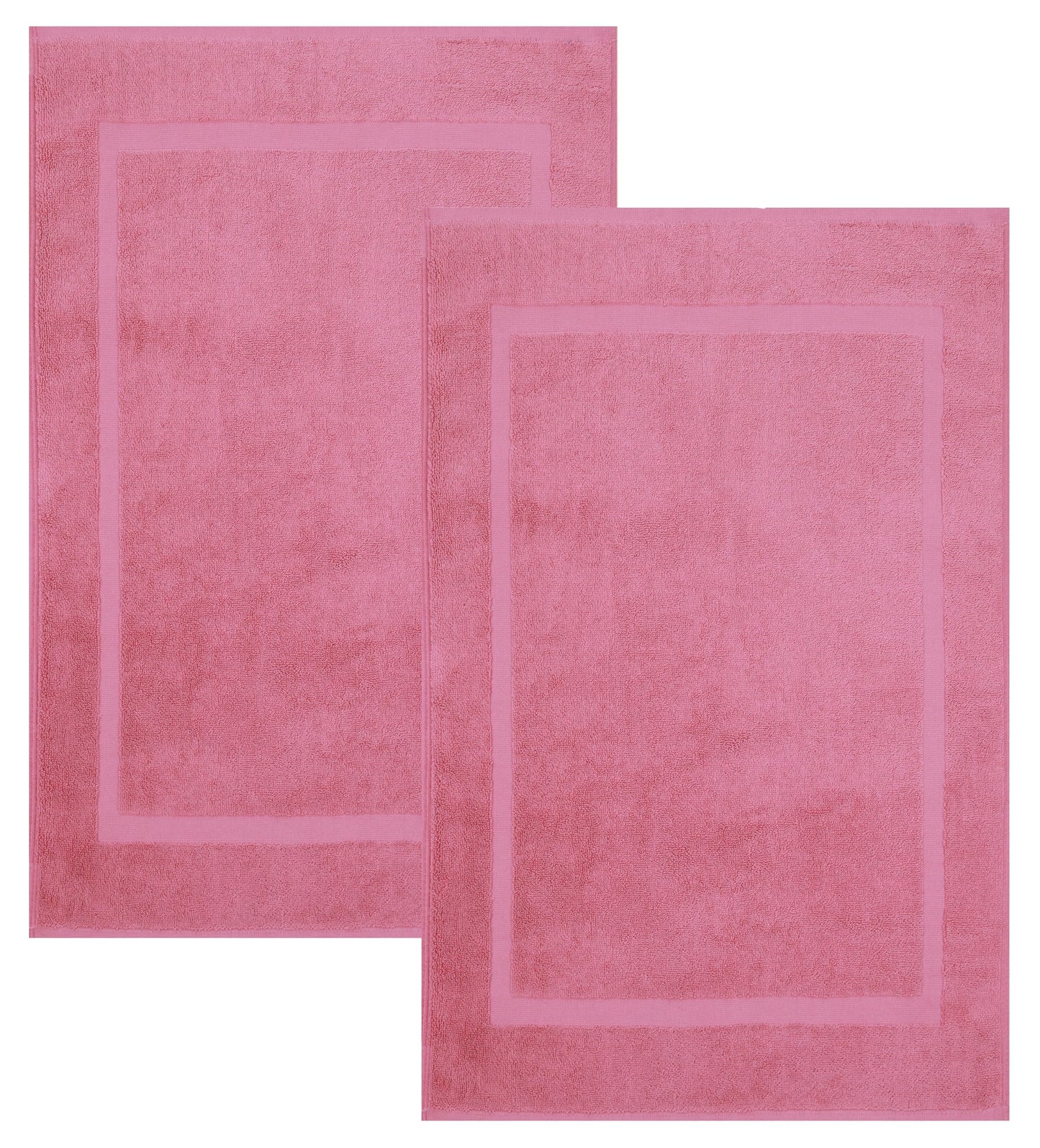 2er-Set Badematten, 50x70 cm, 2x Badvorleger Altrosa