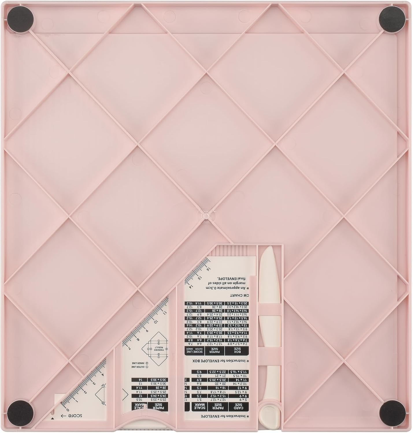 Falzbrett Score Easy mit Falzbein und Lineal, Rosa Single