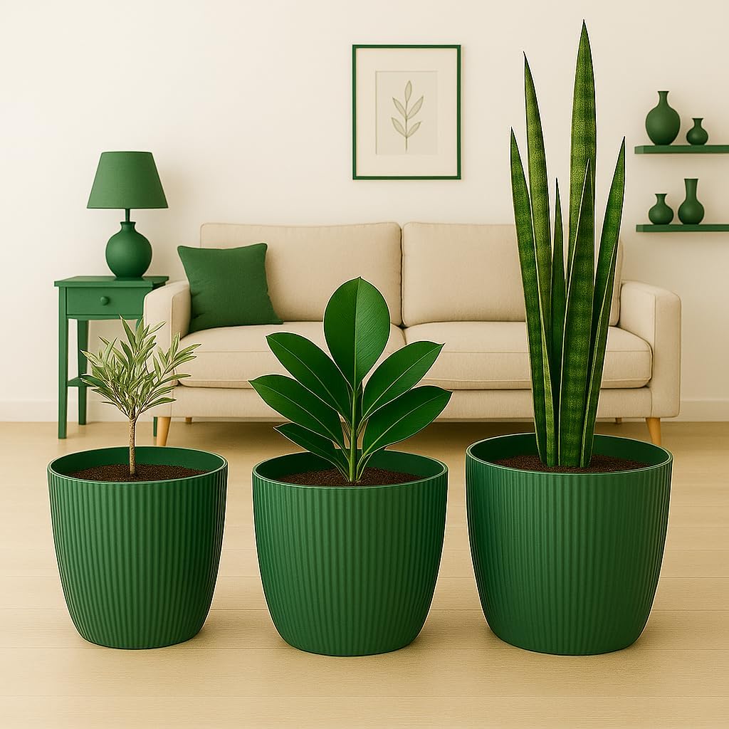 Blumentopf-Set, Ø 18 cm (7.08 inch) Avocado