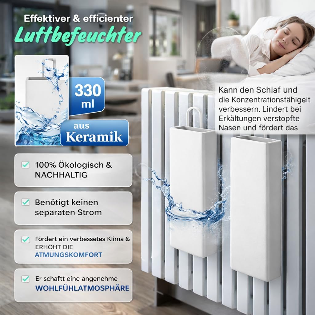 4er-Set Heizkörper-Keramikverdunster, 4er Set