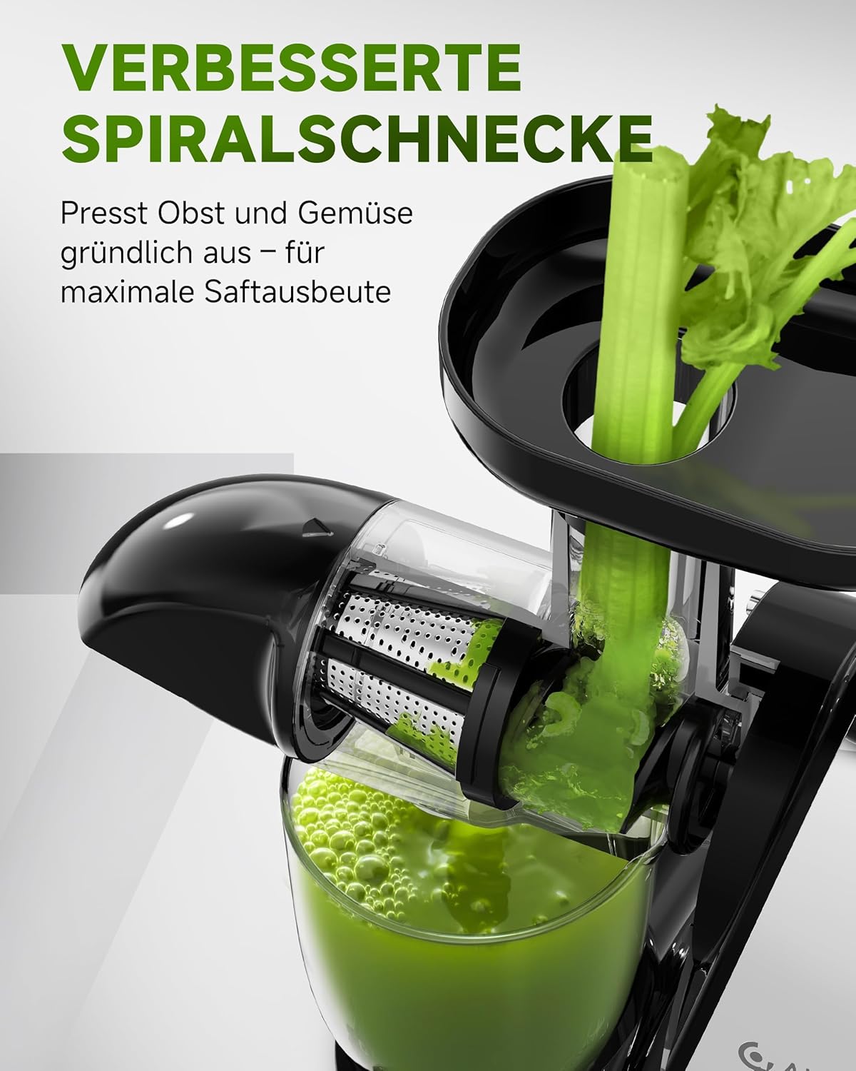 Slow Juicer Saftpresse, Weiß