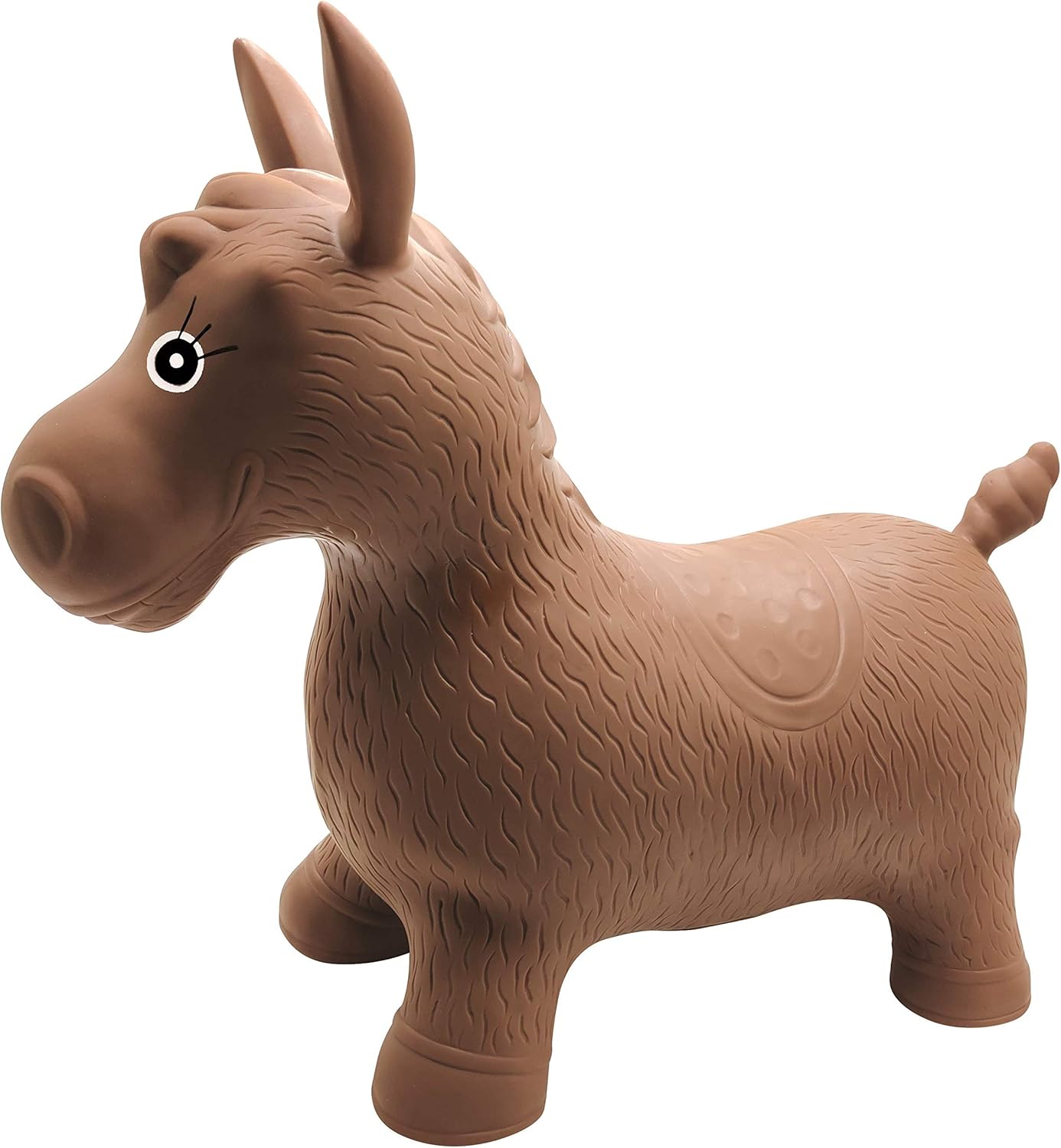 Aufblasbares Hüpf-Pony mit Pumpe und abnehmbarem Bezug, Pony - Mit Hülle