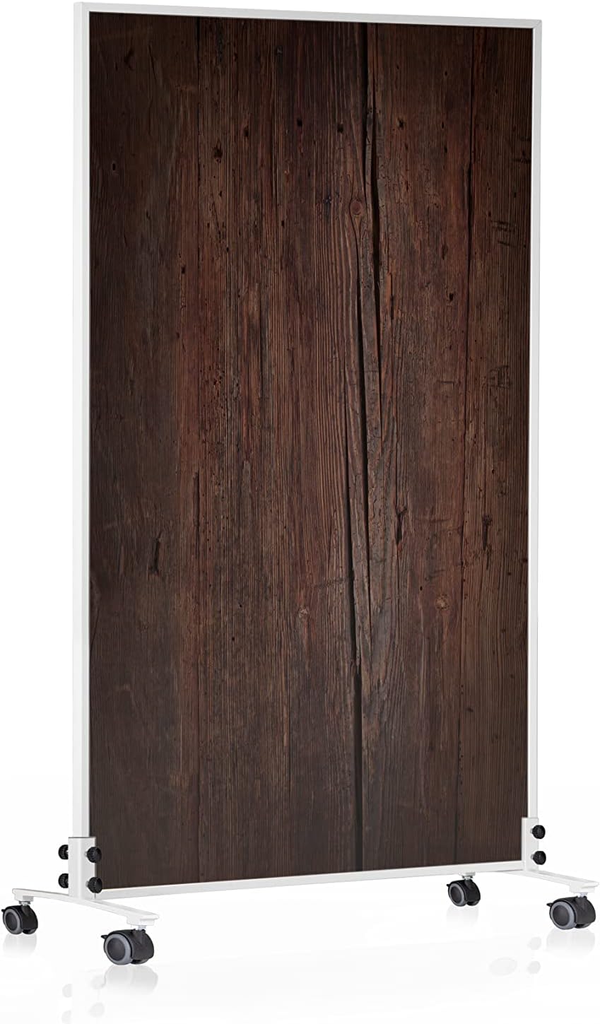 Infrarotheizung mit Standfüssen & Thermostat, 600 W|Holzbrett