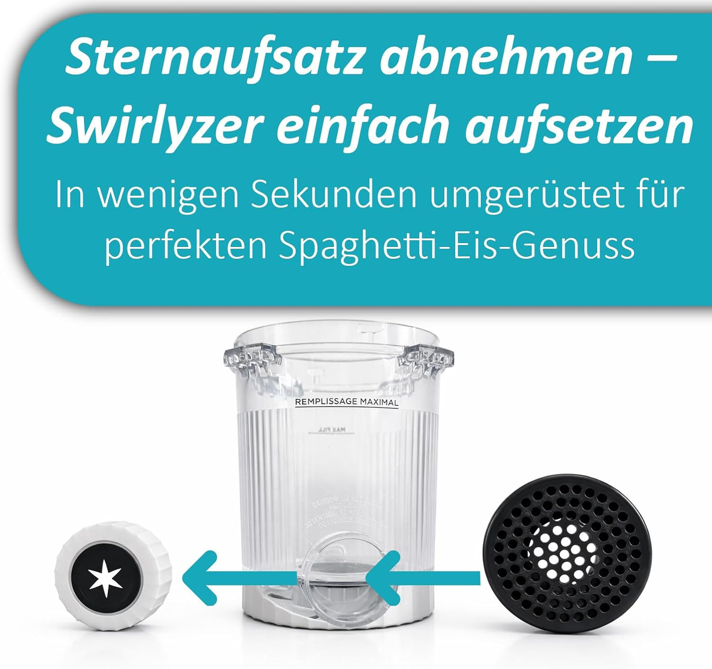 Swirlyzer Spaghetti-Eis-Aufsatz für Ninja Creami