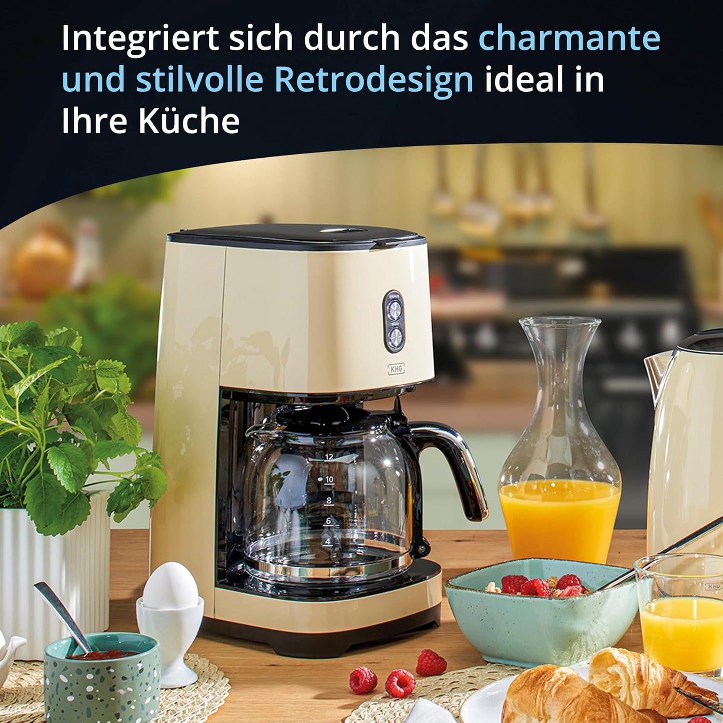 Retro Filter-Kaffeemaschine KA-185 CE, 12 Tassen