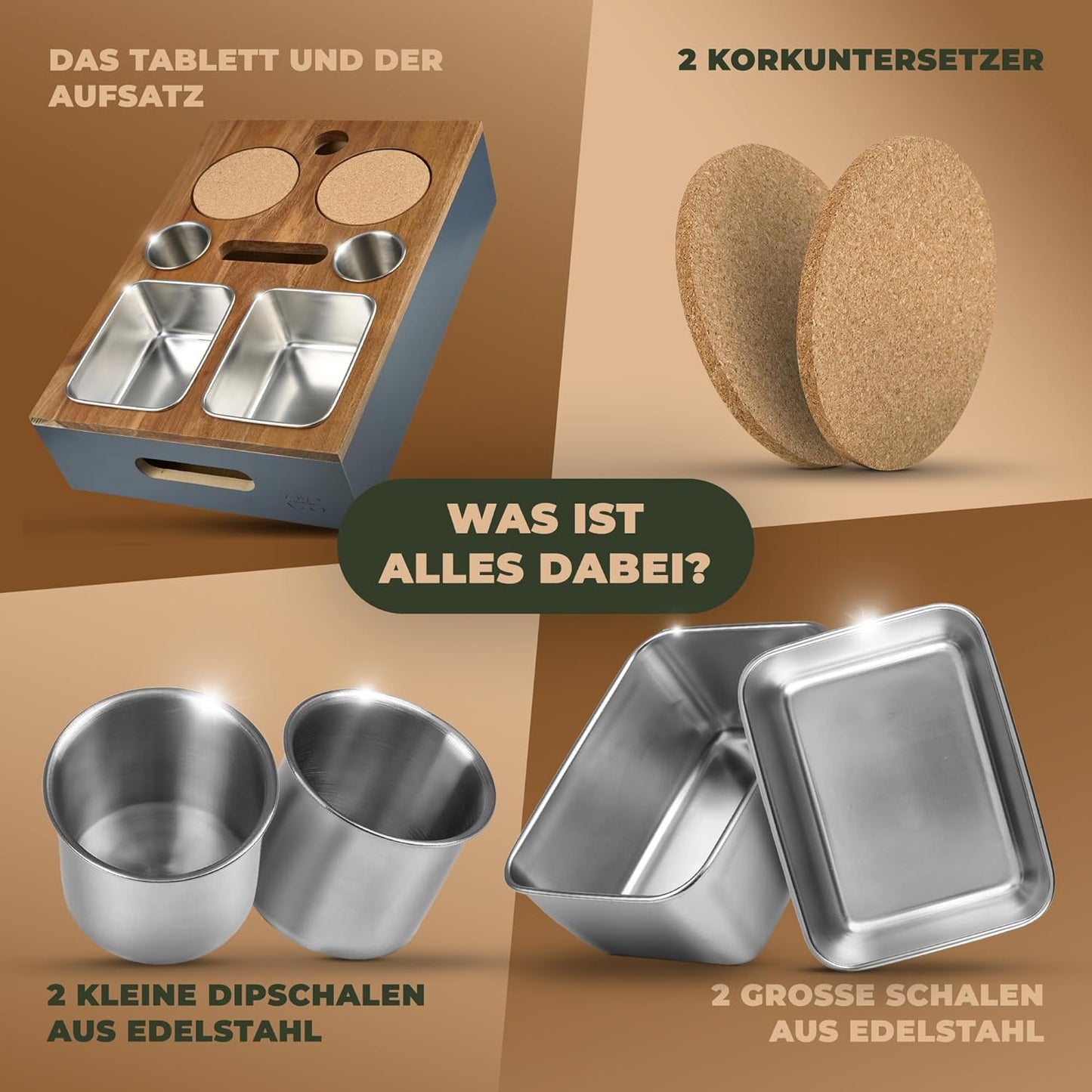 Couchbar Snackbox, Akazienholz