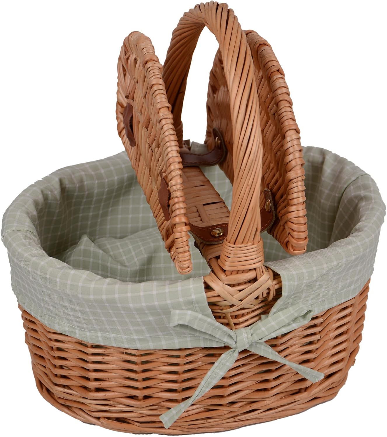 Kinder Picknickkorb mit Ausstattung, Oval Grün
