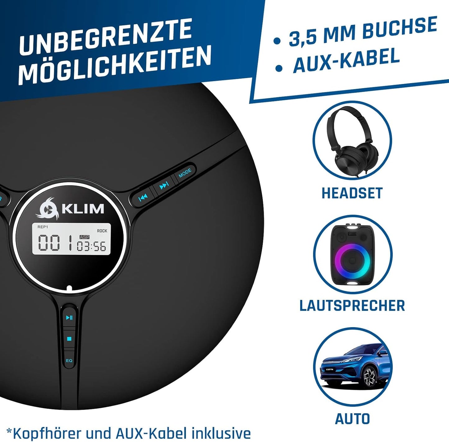 Discman mit Kopfhörer