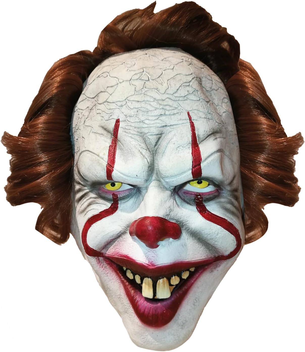 Latexclown Maske, Bak