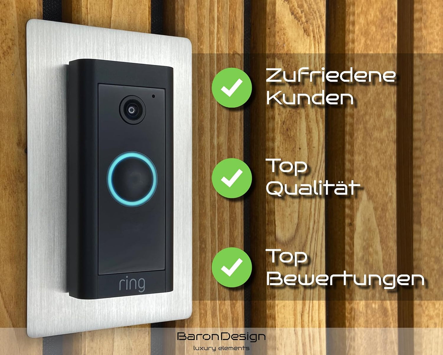 Blende für Video-Türklingel, Gebürstet