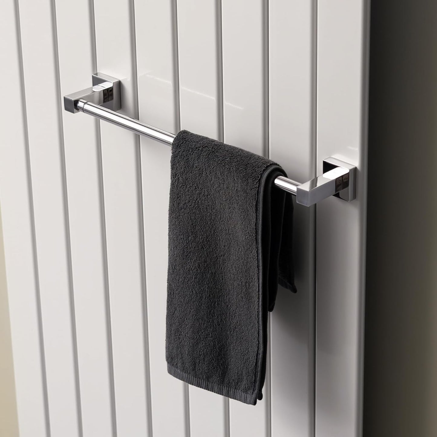 Ausziehbarer Handtuchhalter für Heizkörper, magnetisch, Einzelhalterung Chrom