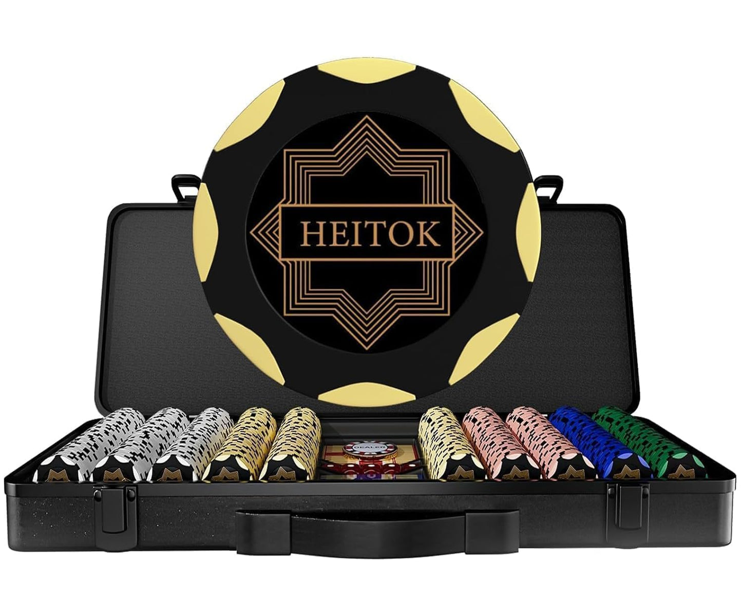 Pokerkoffer mit 500 Ton-Chips, 500 Chips