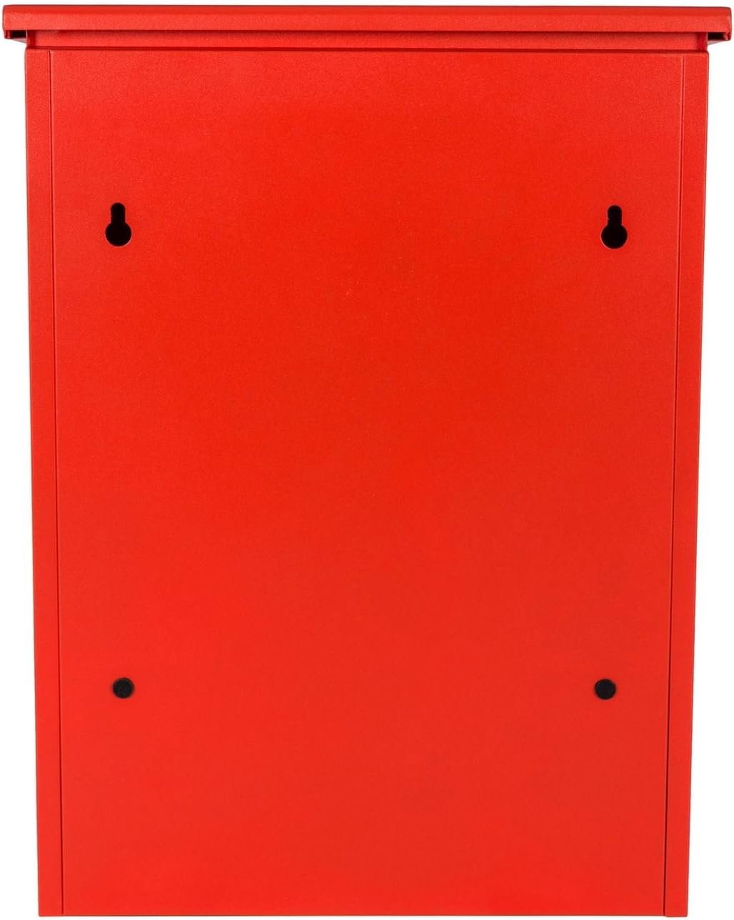 Paketbriefkasten mit Paketfach für Wandmontage, Rot