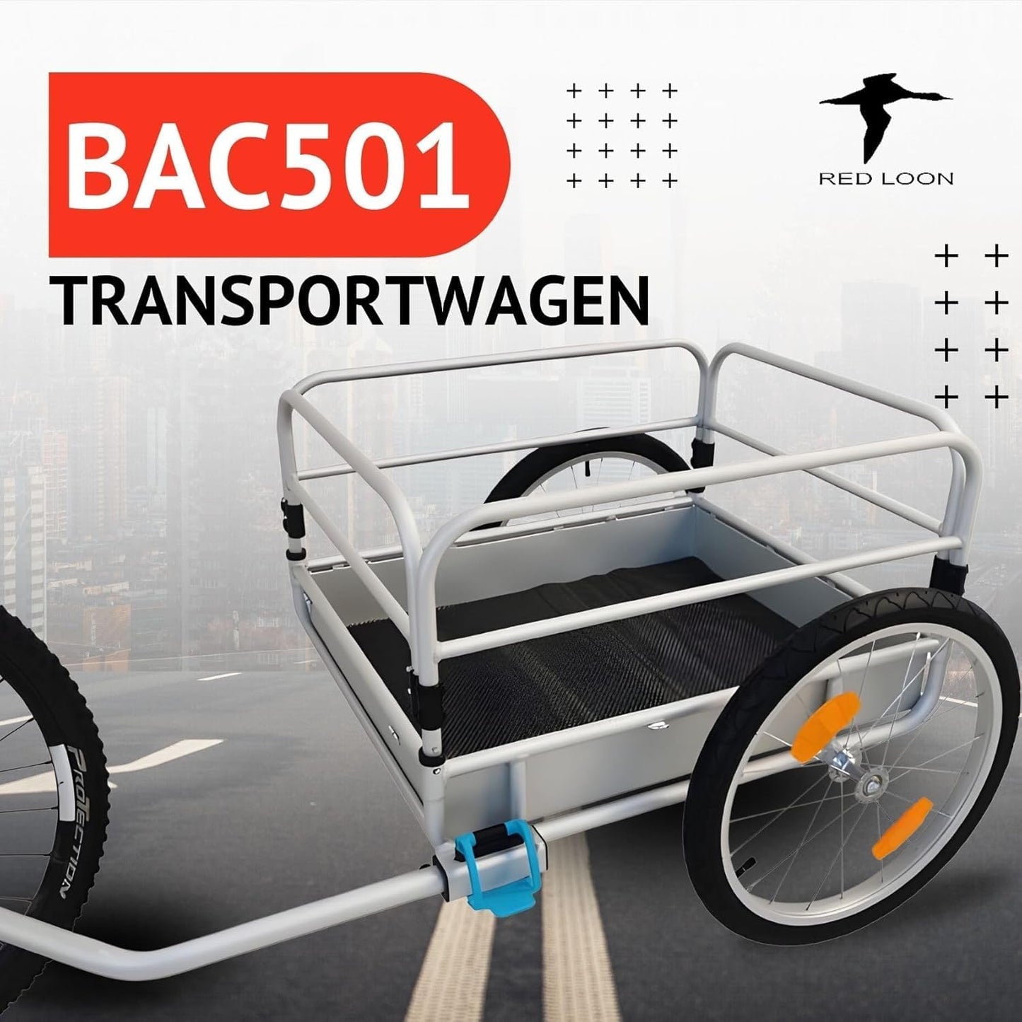 Klappbarer Fahrrad-Lastenanhänger, Plus