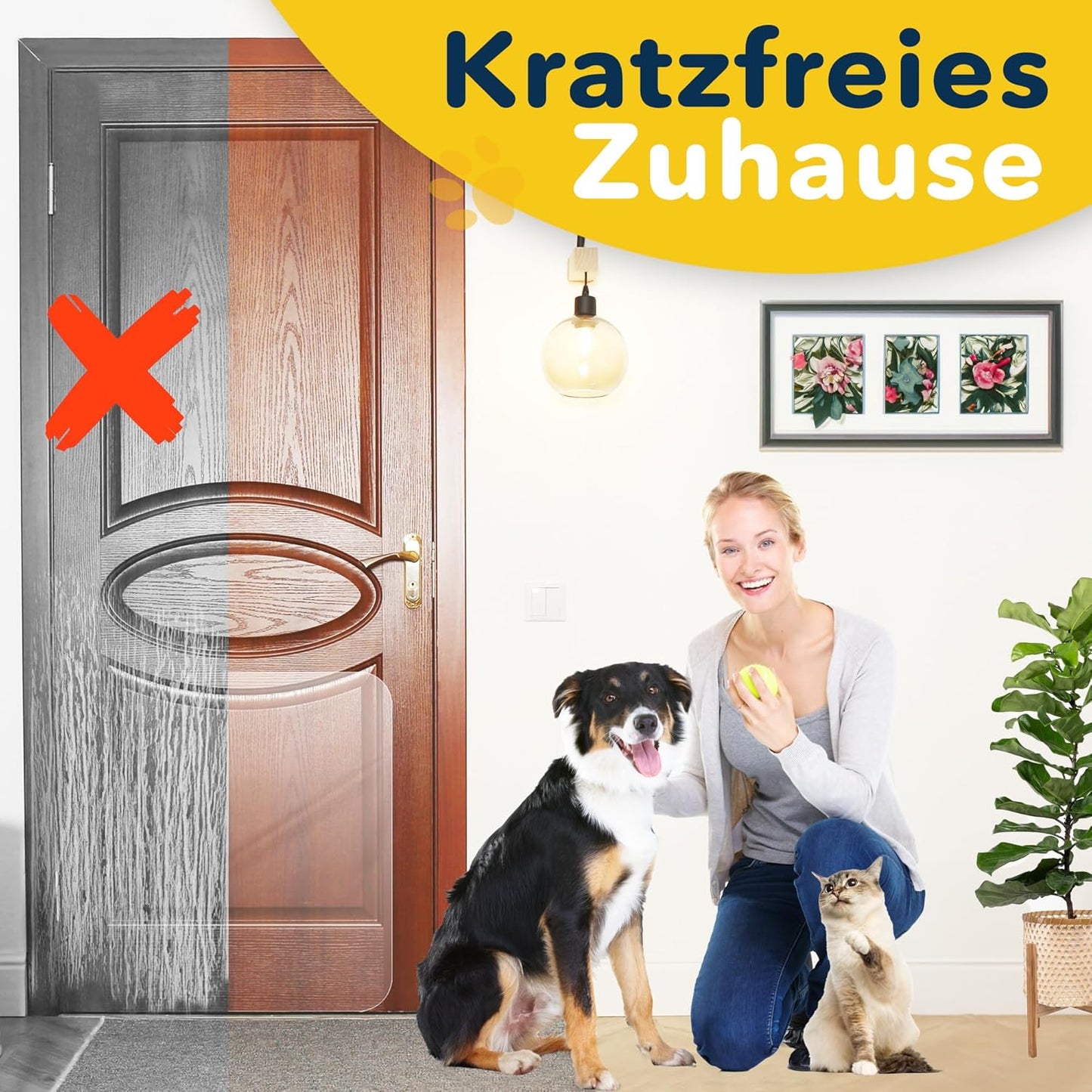 Kratzschutz für Haustiere, 90 x 60 cm, 1-stück Farblos 90 cm x 60 cm
