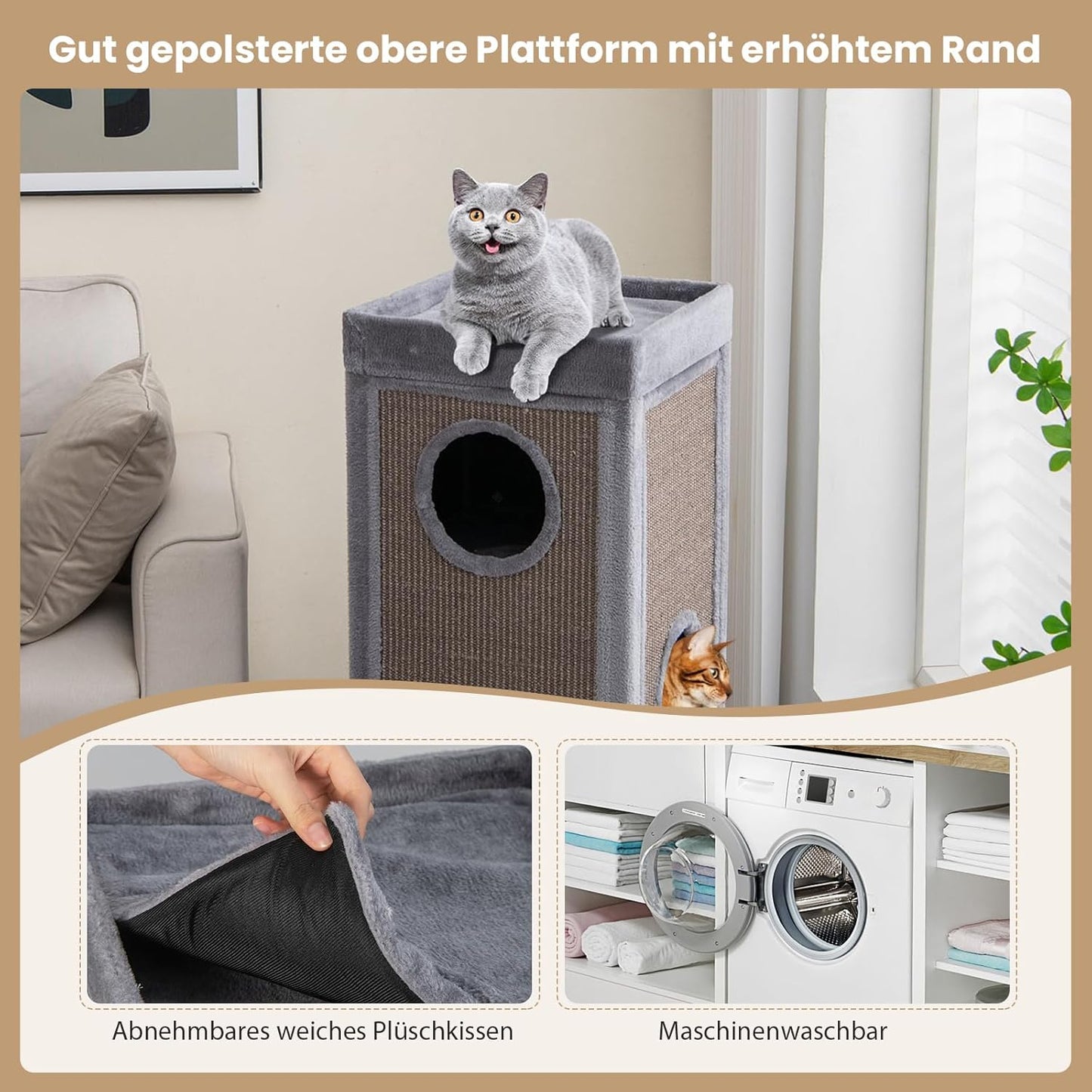 Kratztonne mit Höhlen, Grau