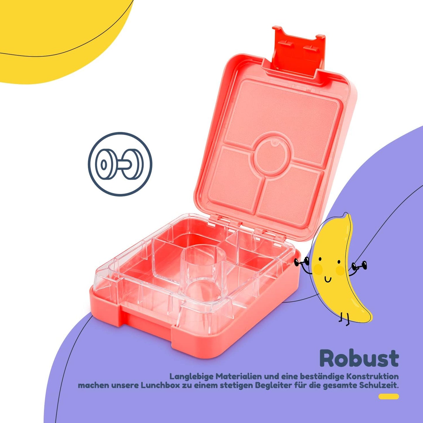 Auslaufsichere Bento Box, Coral
