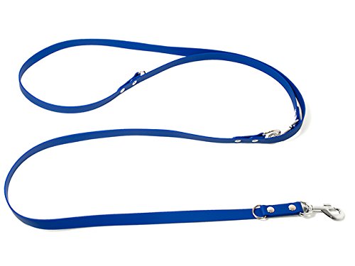 Verstellbare Biothane-Hundeleine 300cm, 300cm blau