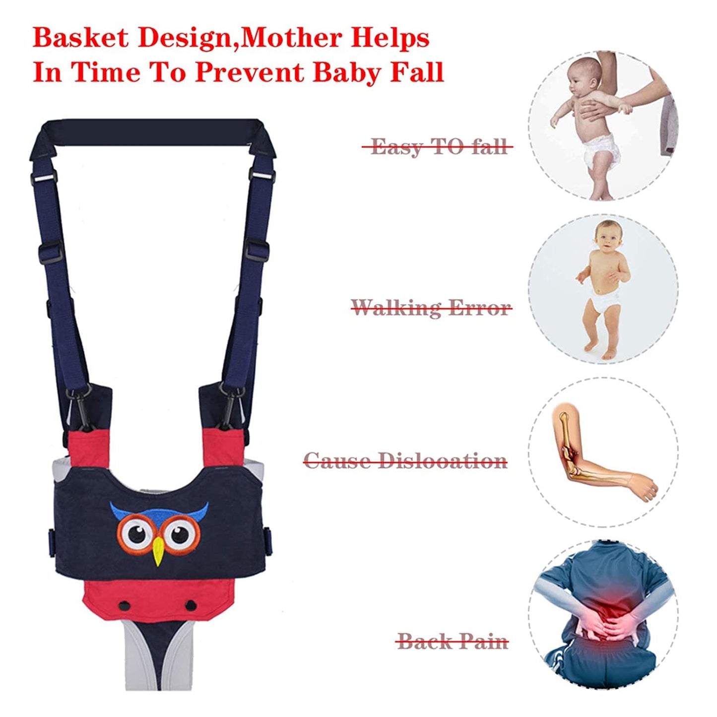 Lauflernhilfe für Babys mit Sicherheitsleinen, Blau