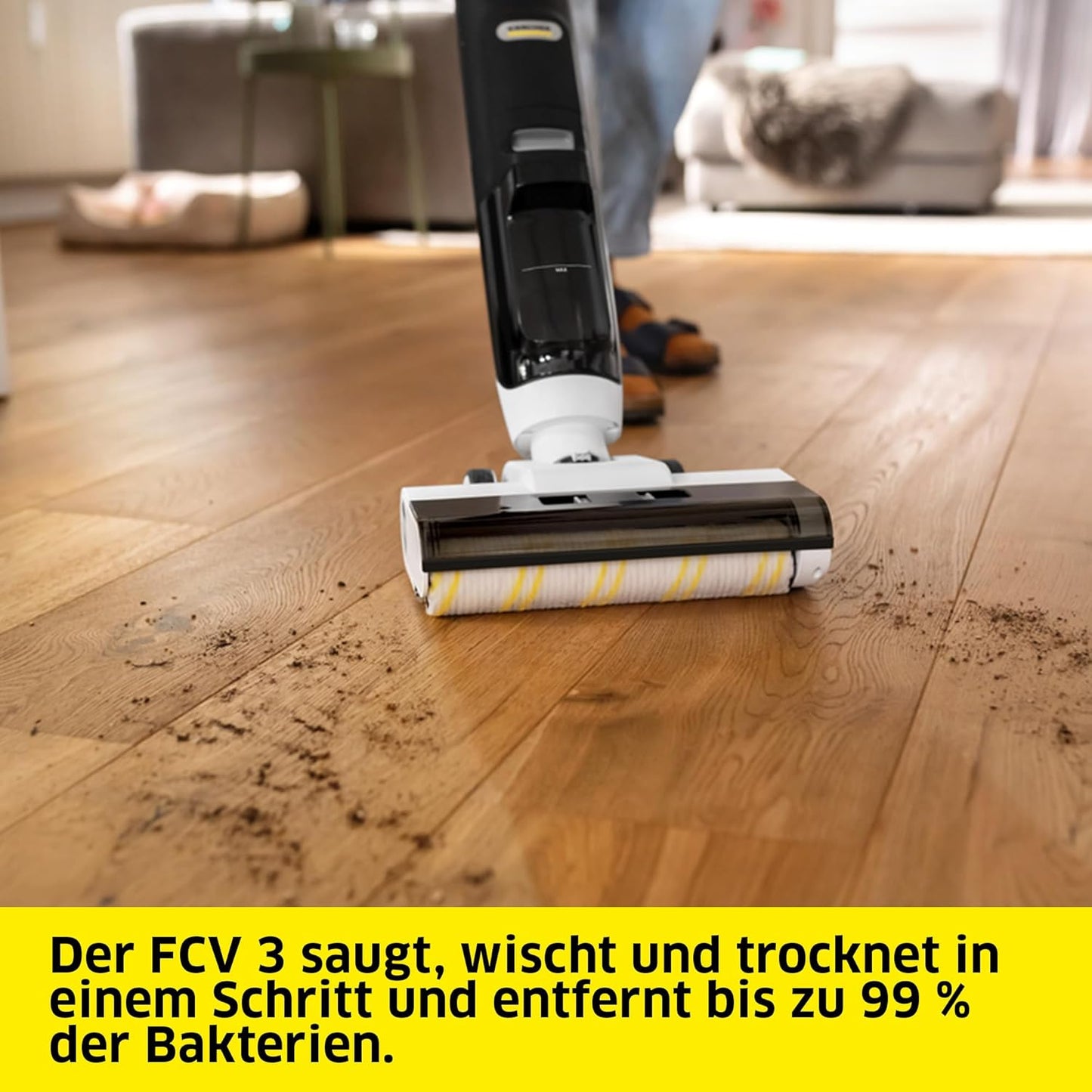 Kabelloser Saugwischer FCV, Flächenleistung: 130 m² 30 ml Universalreiniger