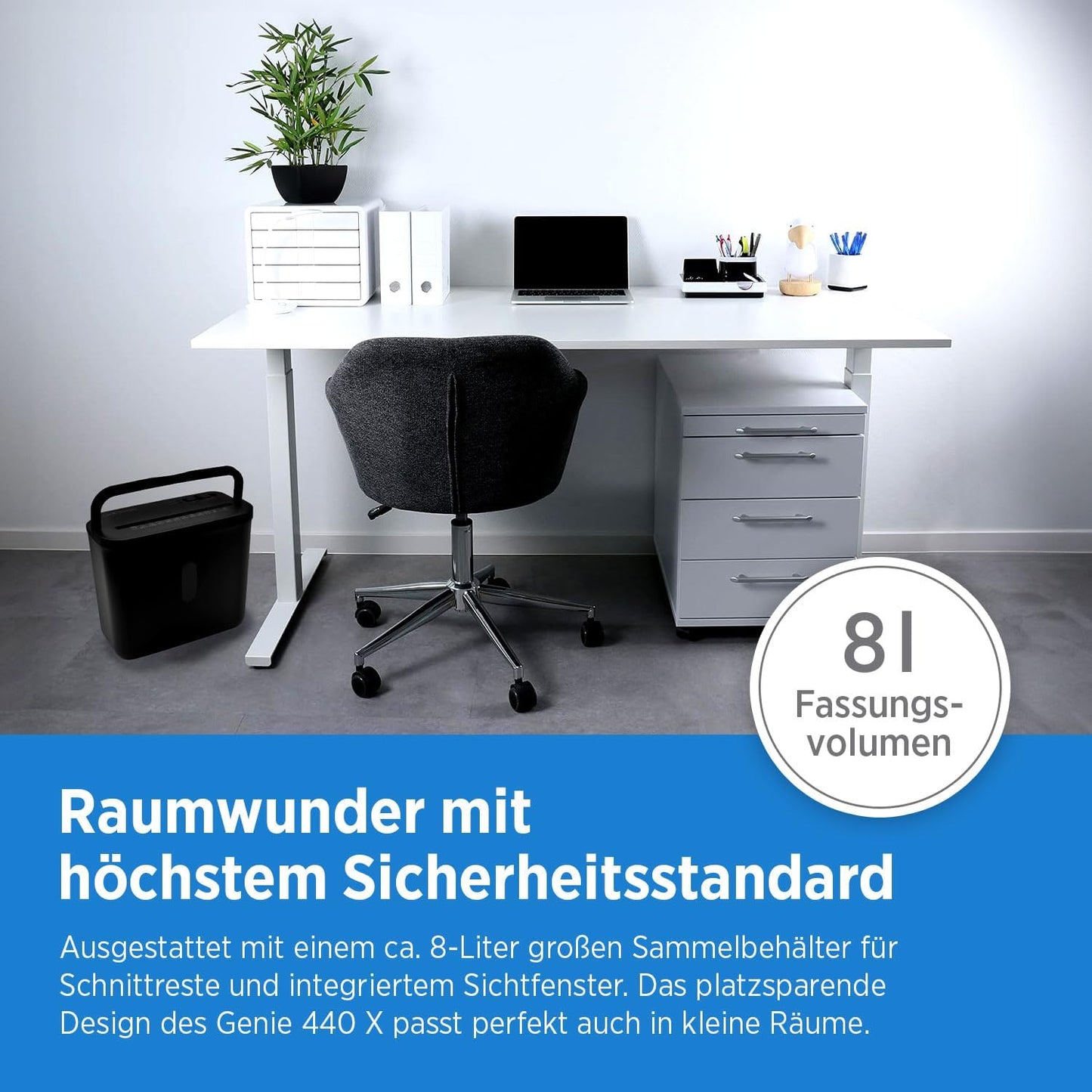 Aktenvernichter 440X, Schwarz