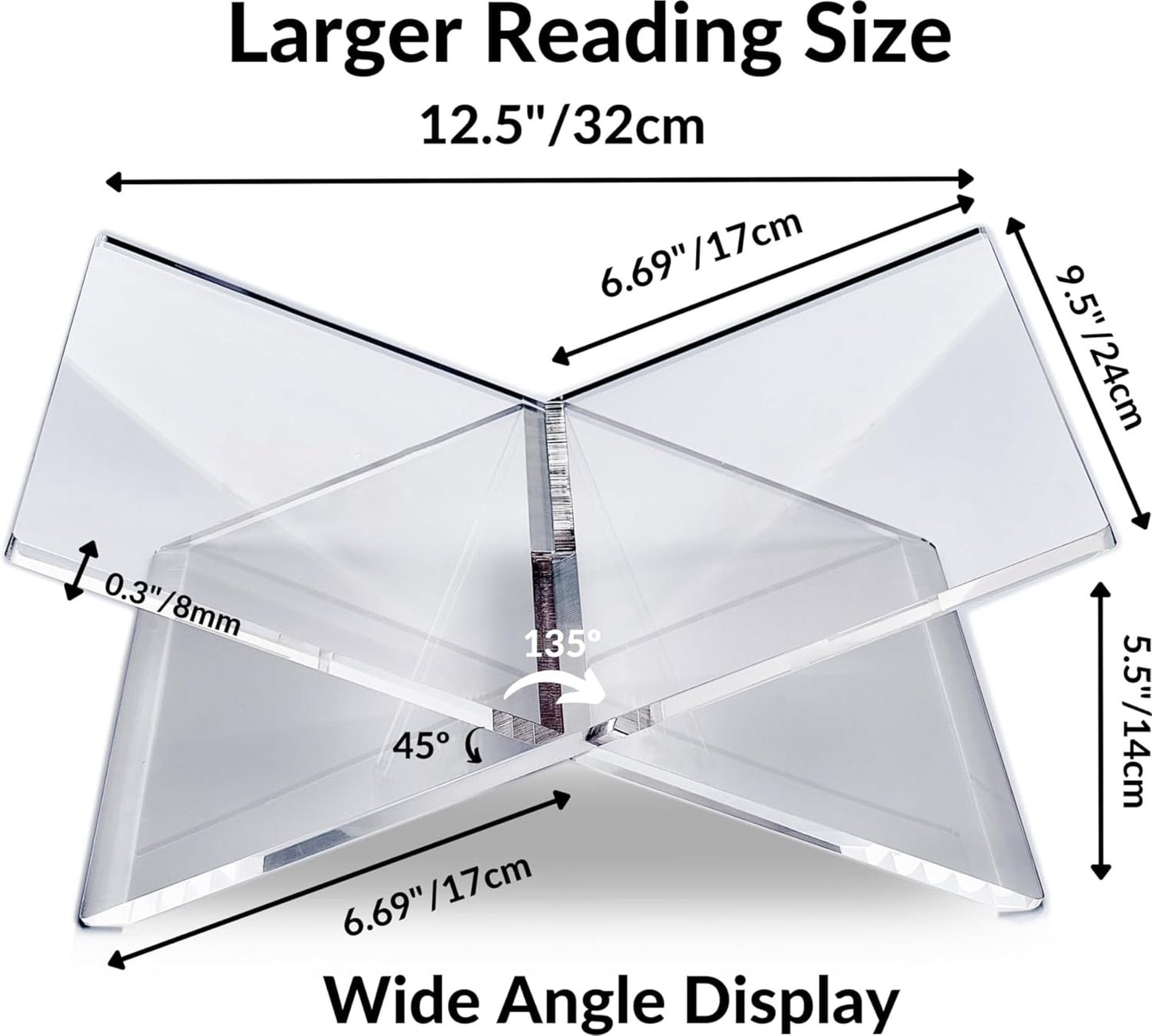 Transparenter Buchständer, Transparent