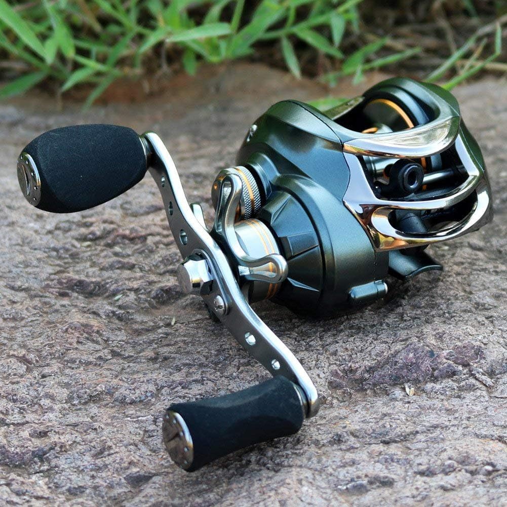 Baitcast-Angelrolle mit Doppelbremse 11+1BB, 8,2 kg 11+1BB, Rechtshänder