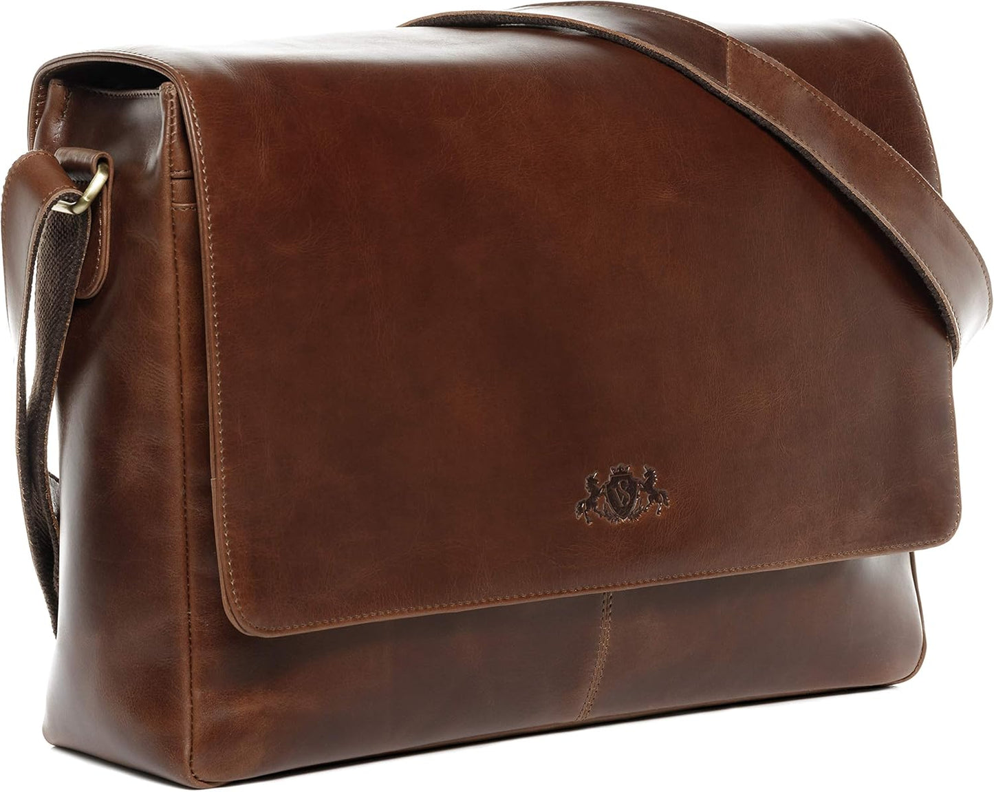 Laptoptasche Messenger Bag, Vintage Hellbraun
