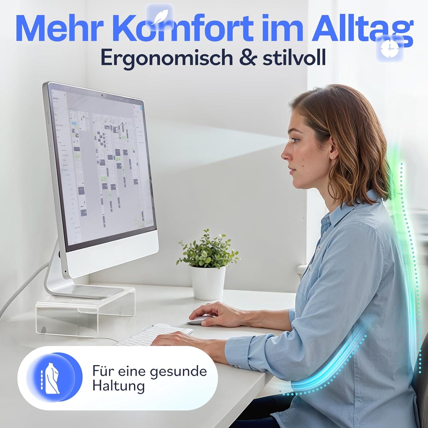 Monitorständer, Transparent (klein)