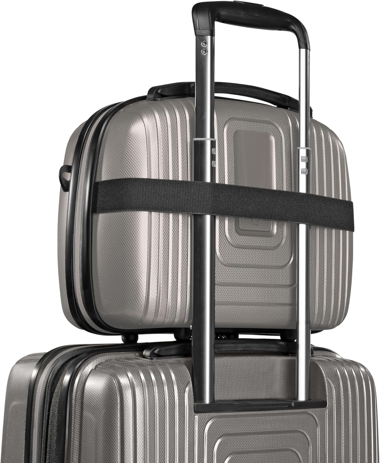 Essentials 14 Kofferset, Coffee Grey Metallic S+ (Laptop) & Beauty-Case