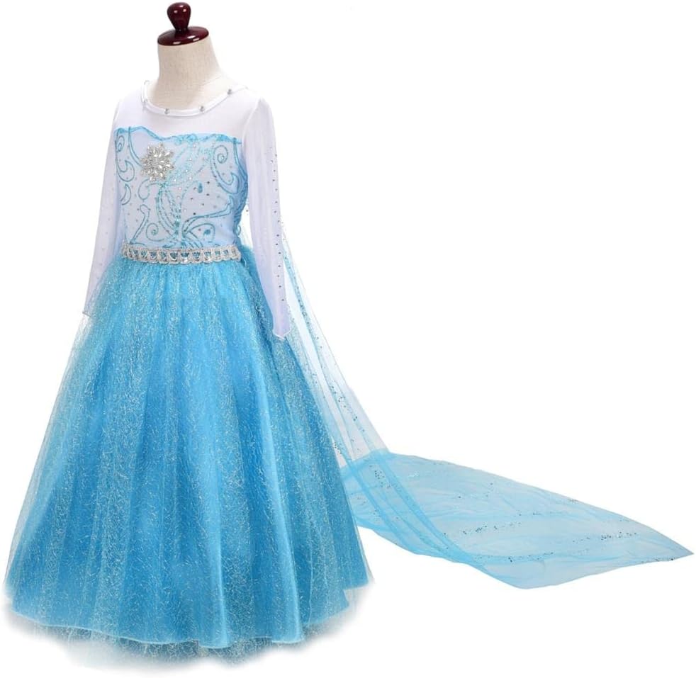 Prinzessinnen-Kleid mit Schleppe und Zubehör, Stil F (Fester Zug) - mit Zubehör 2 Jahre