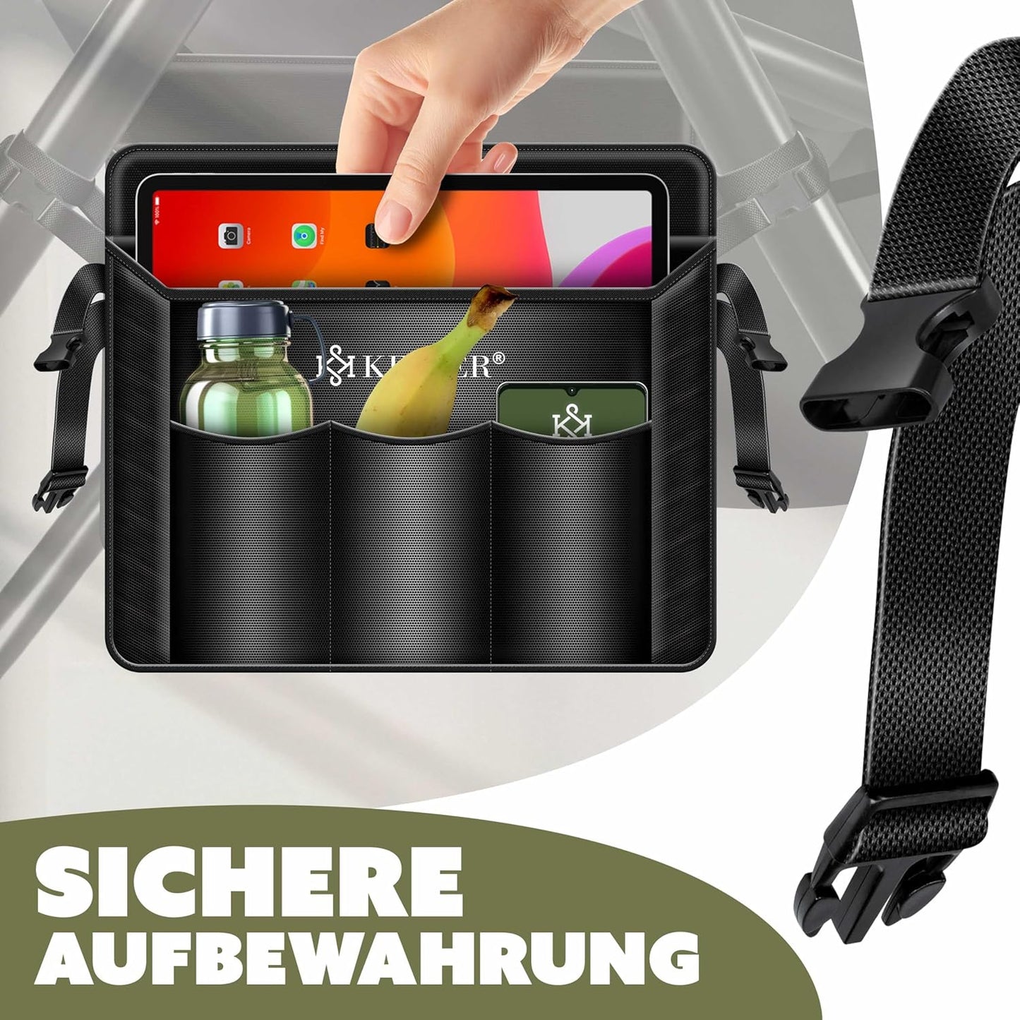 Hängesessel mit Gestell und Kissen-Set, Anthrazit