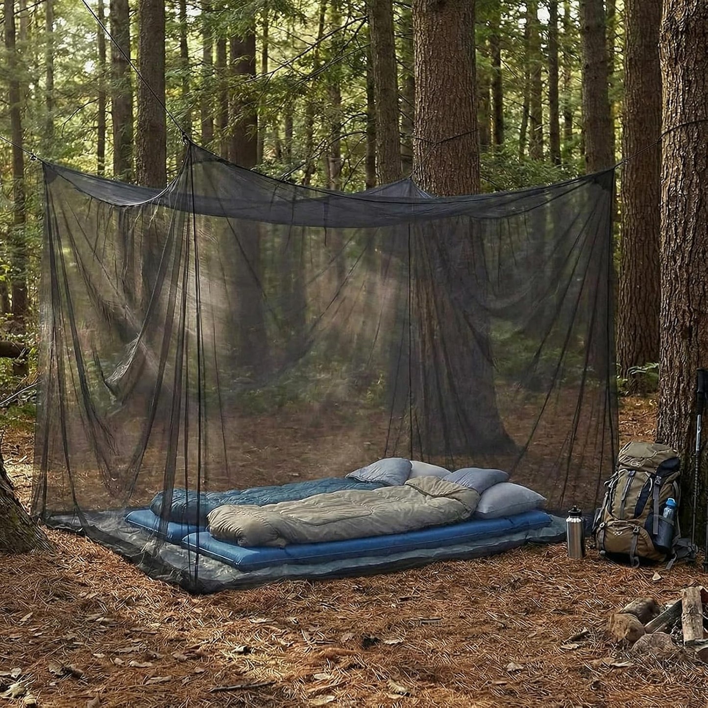 XXL-Moskitonetz für Outdoor, Schwarz 300 x 300 x 250 cm 1