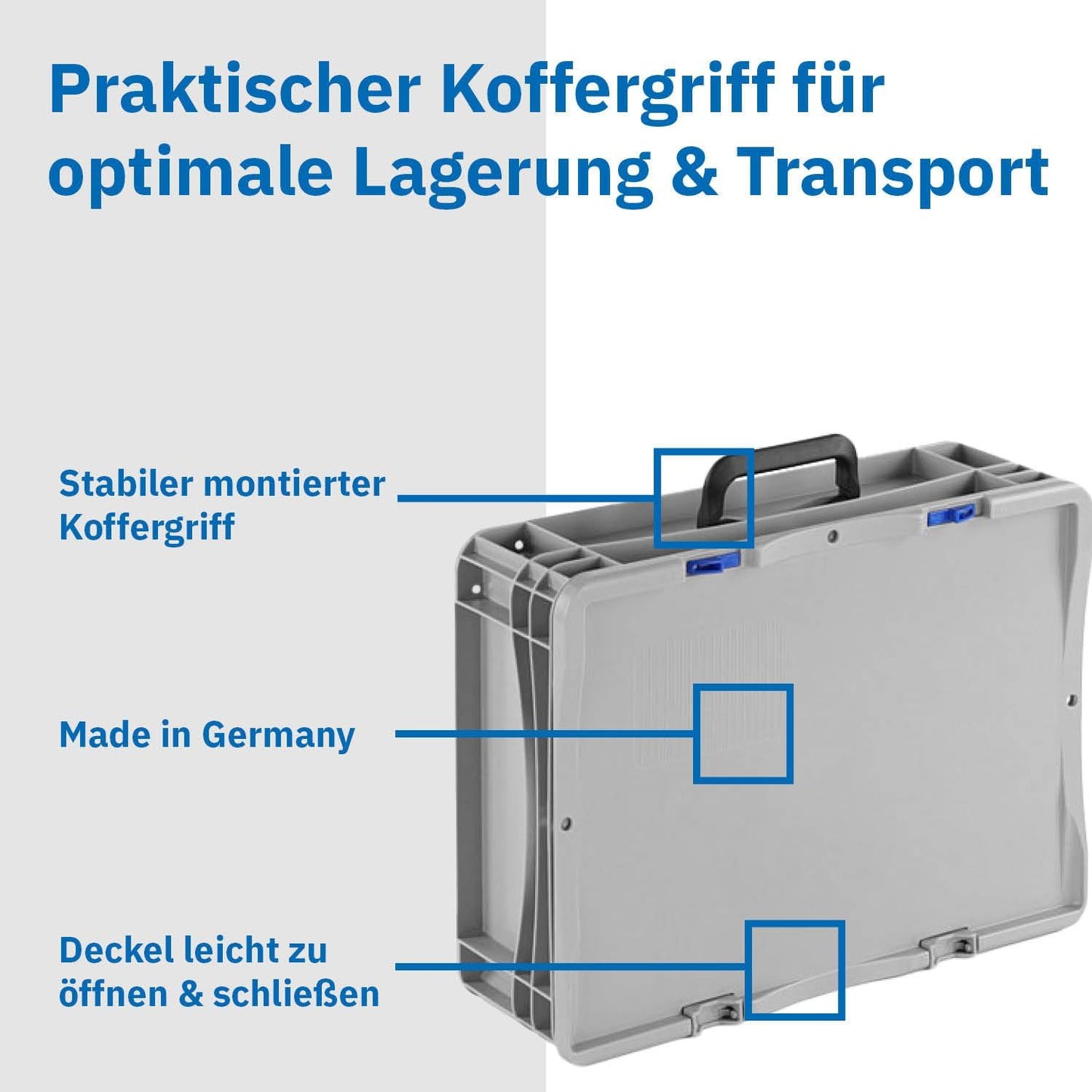 Eurobehälter mit Tragegriff, 600x400x133 mm