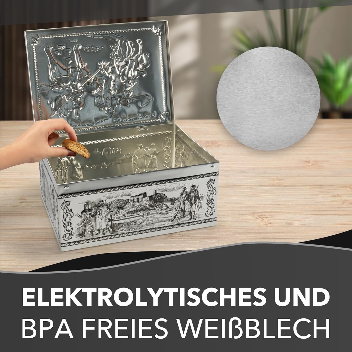 Keksdose mit Ritter Motiven, Rittertruhe