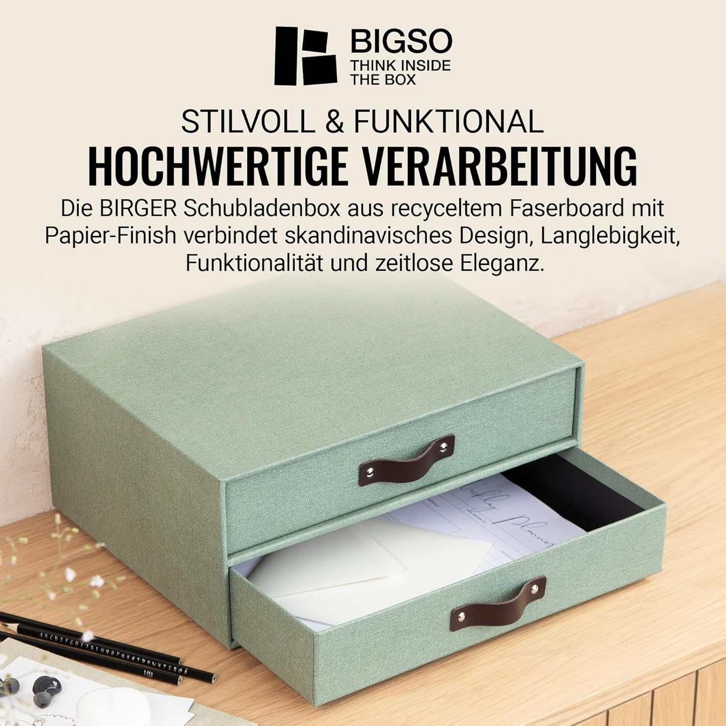 Schubladenbox Birger, Mintgrün