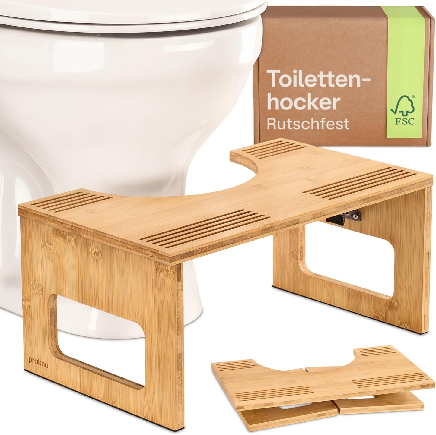 Klappbarer Toilettenhocker