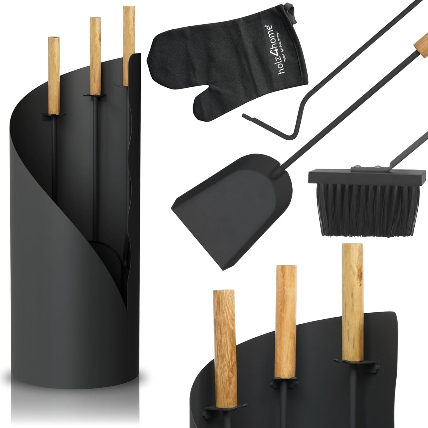 5-teiliges Kaminbesteck-Set