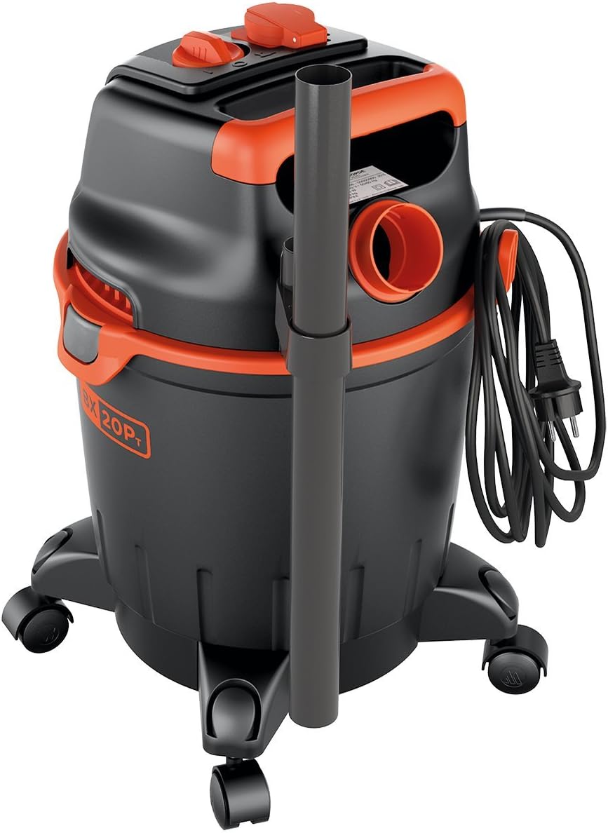 Nass-Trockensauger mit Werkzeugsteckdose BXVC20PTE, Kuststoff, 20 l - Steckdose für Elektrowerkzeug