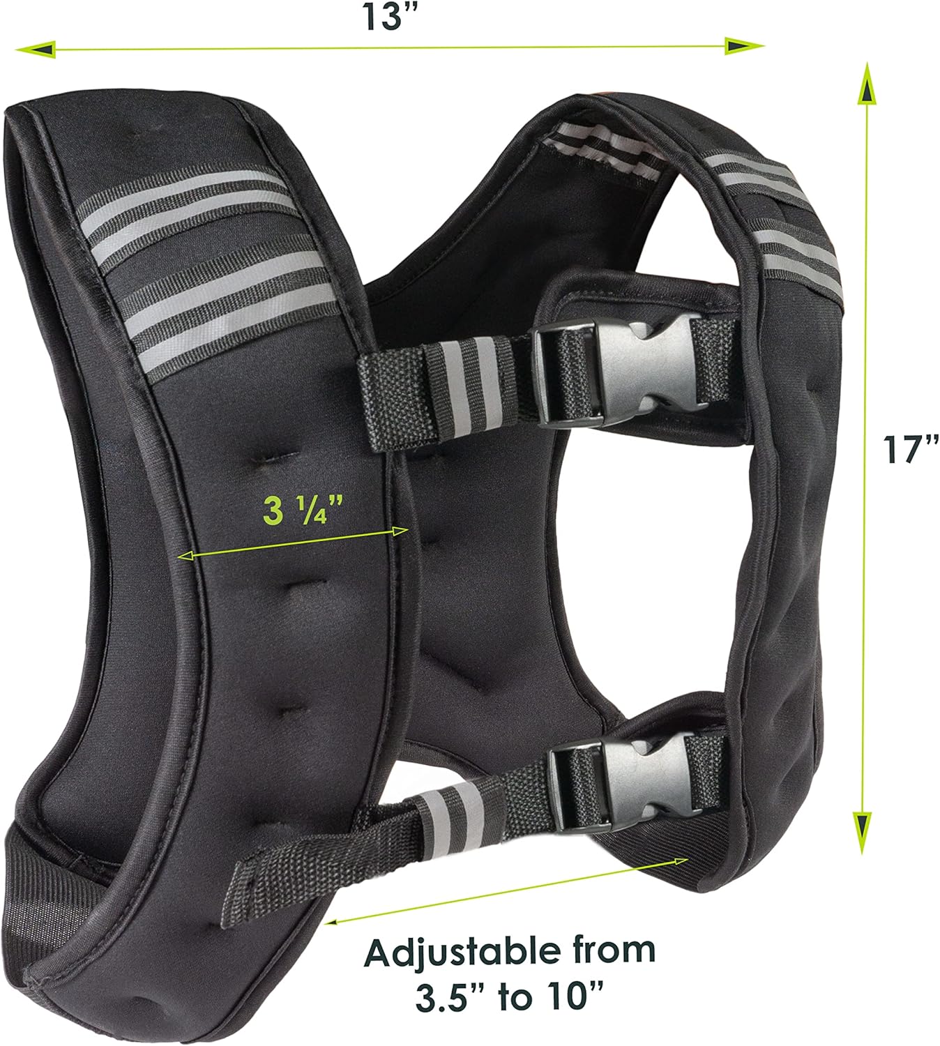 Trainingsweste, Schwarz, 5,4 kg