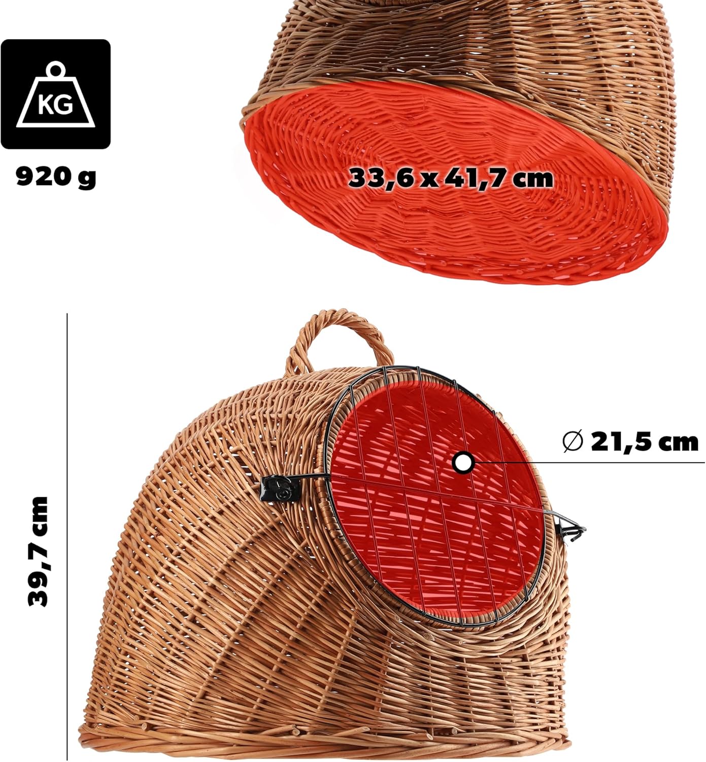 Transportkorb mit Tragegriff, L 42 x B 34 x H 40 cm