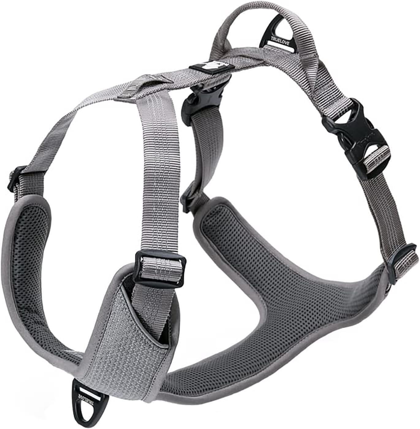 Hundegeschirr Outdoor Adventure II, reflektierend, 2 Leinenbefestigungen, L Grau