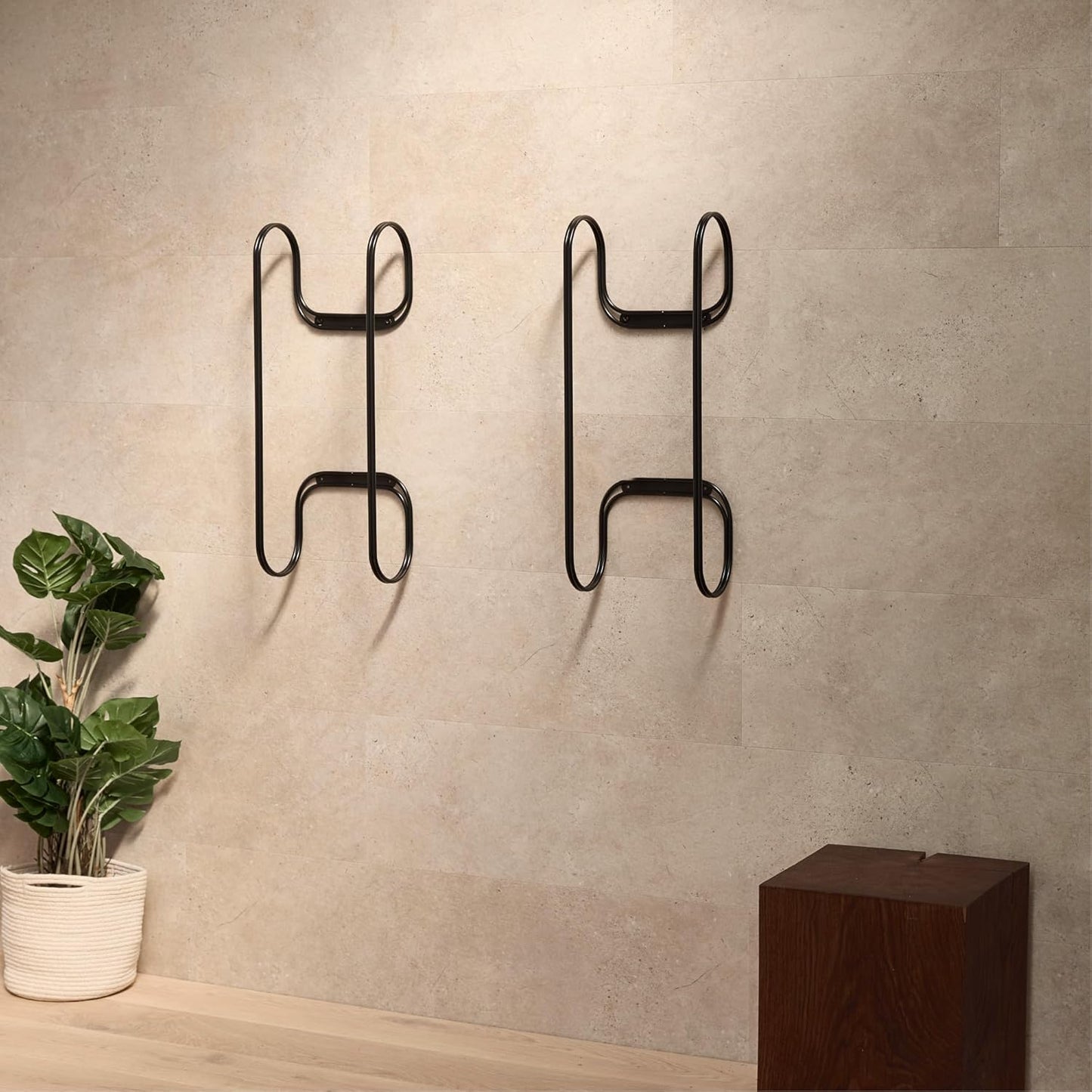 Lavna Wand-Handtuchhalter für 6 Badetücher, Lavna - Graphitschwarz
