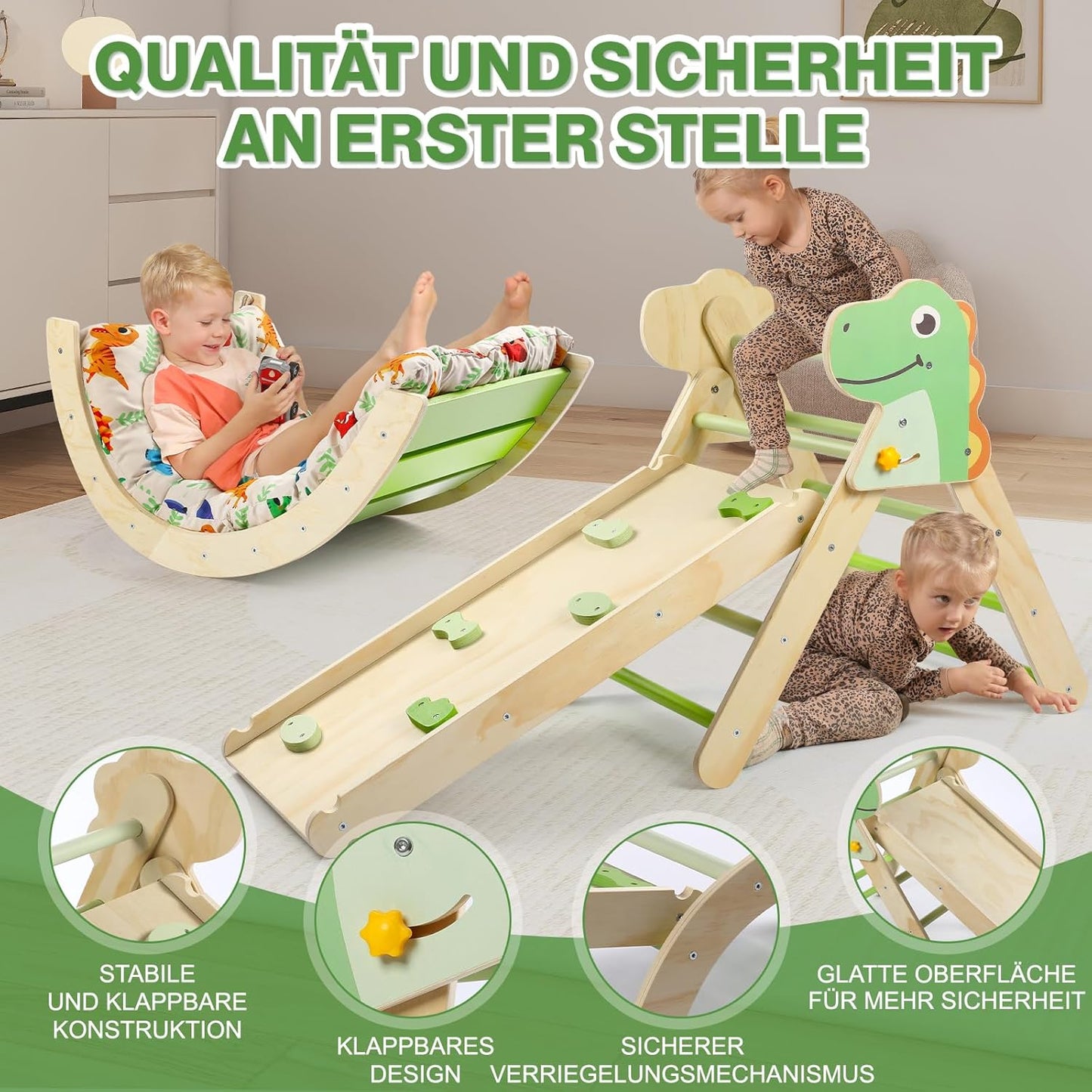Kletterdreieck Set 7-in-1, Dinosaur