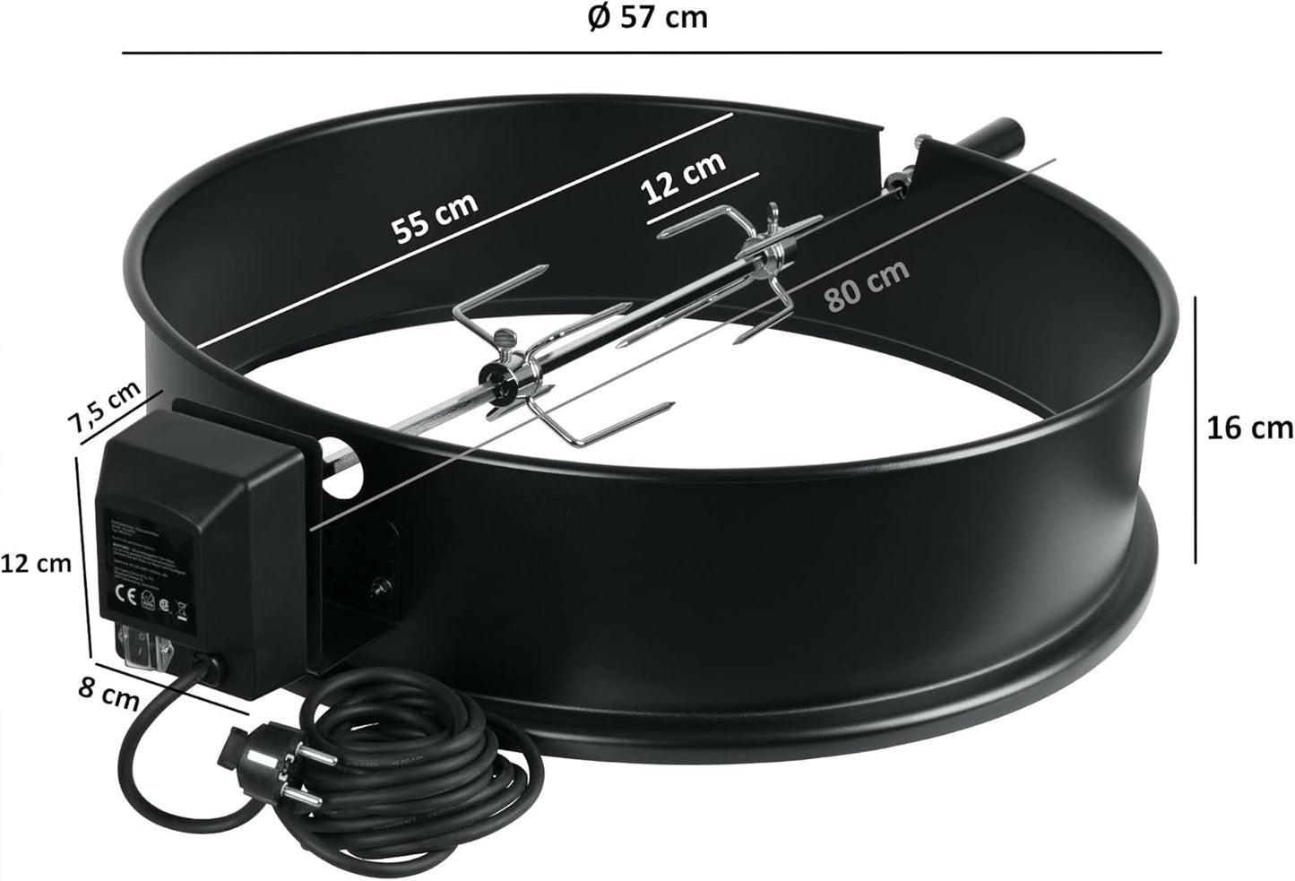 Grillspiess-Set für Weber Kugelgrill (57 cm), 57 cm