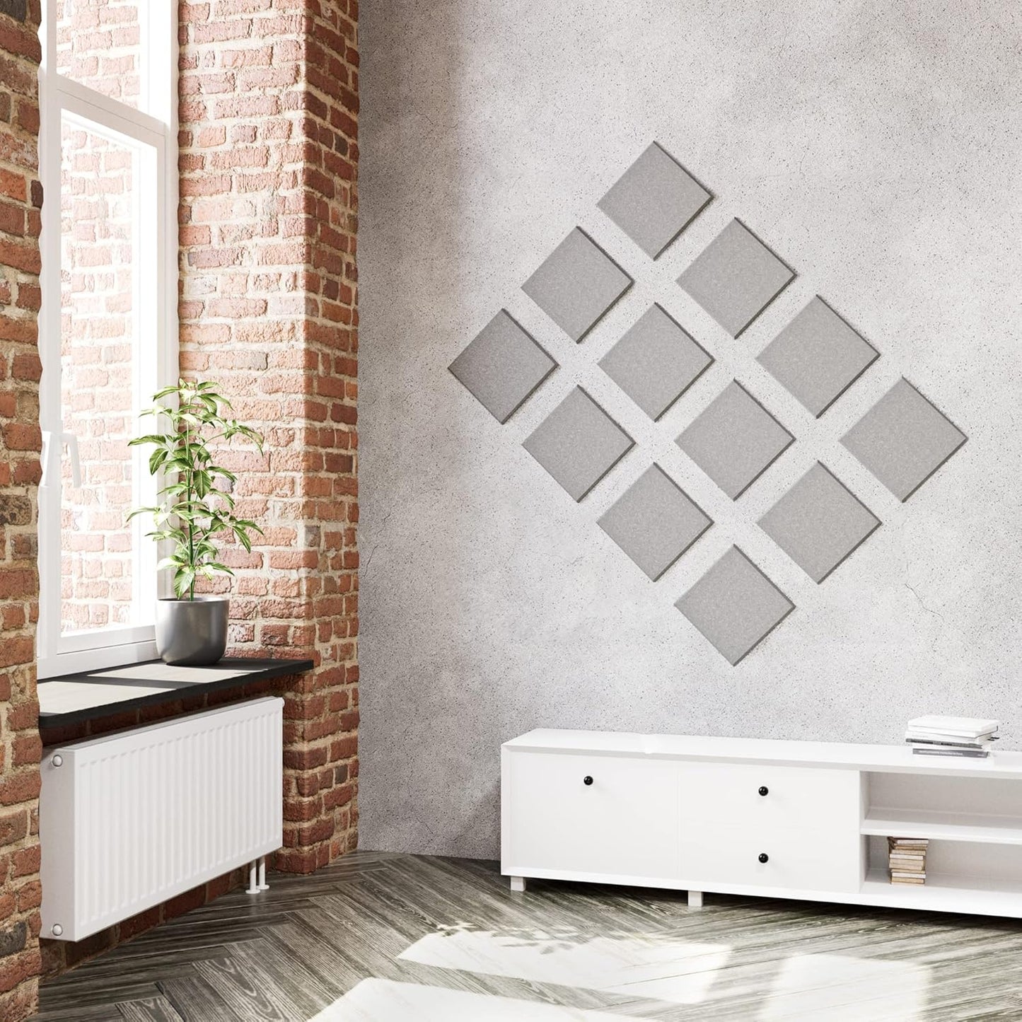 Schallabsorber Panel-Set, Felsgrau