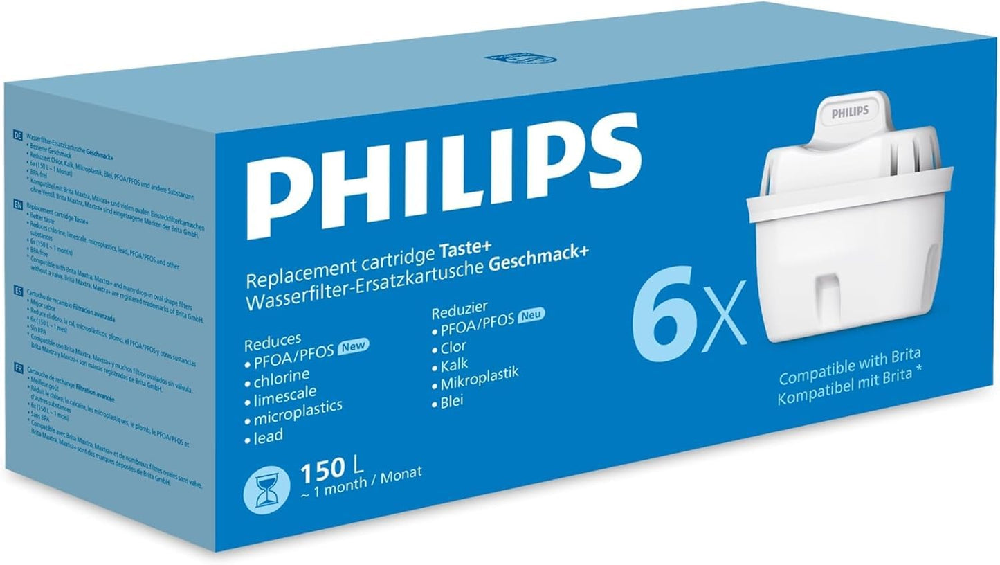 6er-Set Wasserfilter-Kartuschen für Brita, 6er-Pack Geschmack+