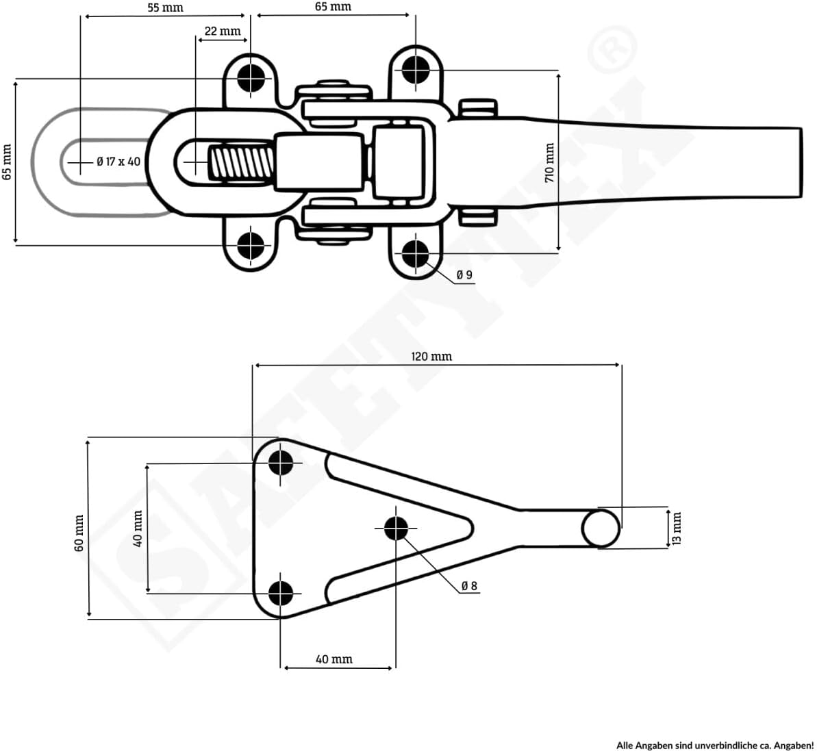 Bordwandverschluss-Set für Anhänger & LKW, 1