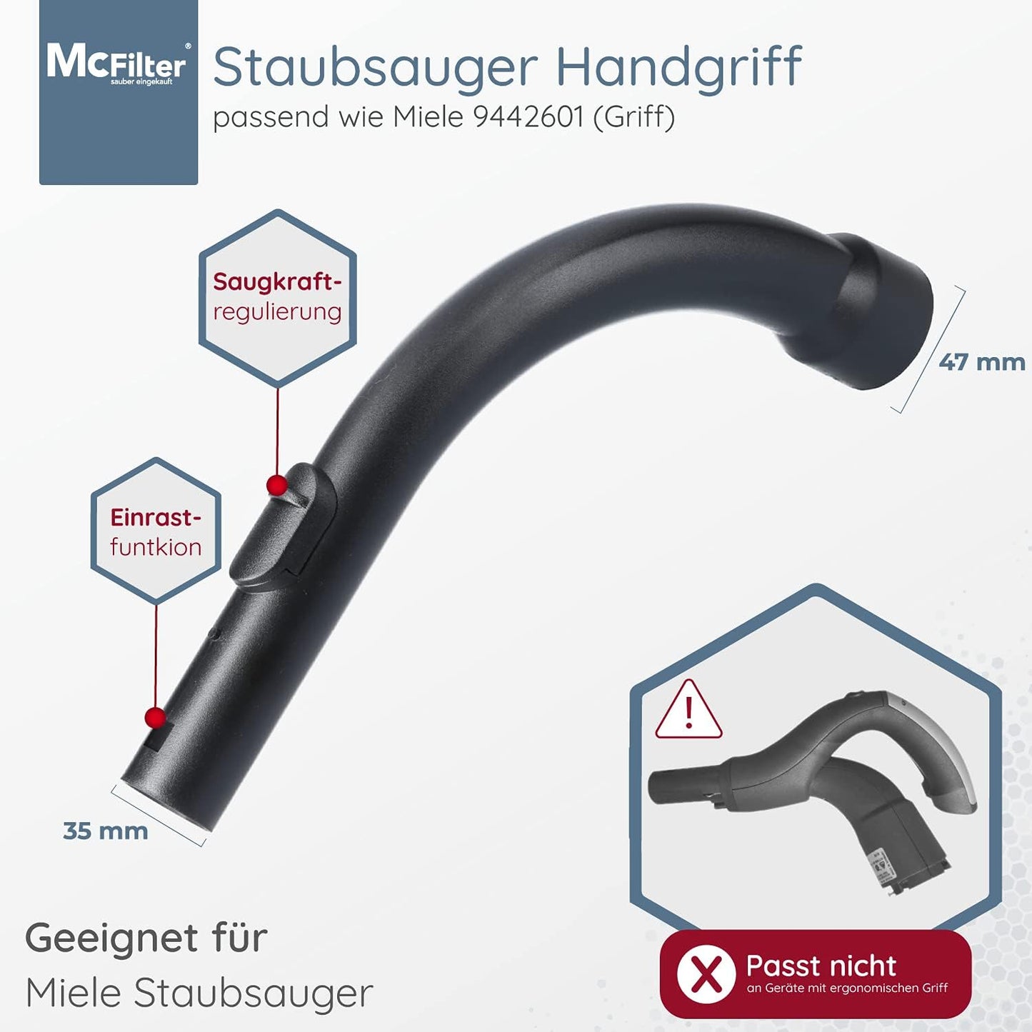 Handgriff für Miele Staubsauger, 0 Cat & Dog Select